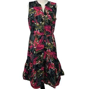 A New Day Women Sleeveless Midi Dress Cotton Vacation Beach Black Coastal Medium